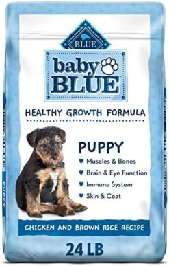 Blue Buffalo Baby Blue Healthy Growth Formula Natural Puppy Dry Dog Food, Chicken And Brown Rice Recipe 24-lb -Zoomie Shop 514AdIwI04L. AC