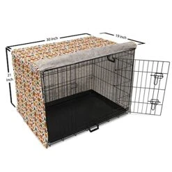 Lunarable Thanksgiving Dog Crate Cover, Food Abundance Autumn Harvest Traditional Celebration Dinner Pattern, Easy To Use Pet Kennel Cover For Small Dogs Puppies Kittens, 30 Inch, Multicolor 15 Lunarable Thanksgiving Dog Crate Cover, Food Abundance Autumn Harvest Traditional Celebration Dinner Pattern, Easy To Use Pet Kennel Cover For Small Dogs Puppies Kittens, 30 Inch, Multicolor -Zoomie Shop 514UV3SOlAL