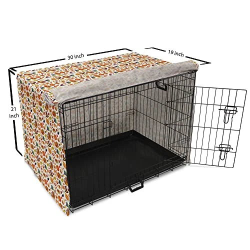 Lunarable Thanksgiving Dog Crate Cover, Food Abundance Autumn Harvest Traditional Celebration Dinner Pattern, Easy To Use Pet Kennel Cover For Small Dogs Puppies Kittens, 30 Inch, Multicolor 4 Lunarable Thanksgiving Dog Crate Cover, Food Abundance Autumn Harvest Traditional Celebration Dinner Pattern, Easy To Use Pet Kennel Cover For Small Dogs Puppies Kittens, 30 Inch, Multicolor - Image 4