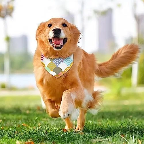 GENERIC Fish Scales Pattern Pet Bandana Collar - Scarf Collar - Art Dog Bandana Minimal Head Cicumference 5 GENERIC Fish Scales Pattern Pet Bandana Collar - Scarf Collar - Art Dog Bandana Minimal Head Cicumference - Image 5