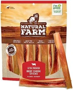 Natural Farm Beef Cheek Sticks Chews For Dogs, 5-6-Inch (25-Pack), 100% Natural Beef Cheek Long Lasting Treats, Rich In Flavor, Supports Dental Health, Best Bully Stick Alternative For All Dogs 15 Natural Farm Beef Cheek Sticks Chews For Dogs, 5-6-Inch (25-Pack), 100% Natural Beef Cheek Long Lasting Treats, Rich In Flavor, Supports Dental Health, Best Bully Stick Alternative For All Dogs -Zoomie Shop 514gOpzjRtL. AC