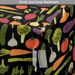 Lunarable Vegetable Dog Crate Cover, Healthy Themed Food Pattern With Eggplant Garlic Broccoli Mushroom, Easy To Use Pet Kennel Cover For Medium Large Dogs, 36 Inch, Dark Grey And Multicolor -Zoomie Shop 514mQFB8gJL