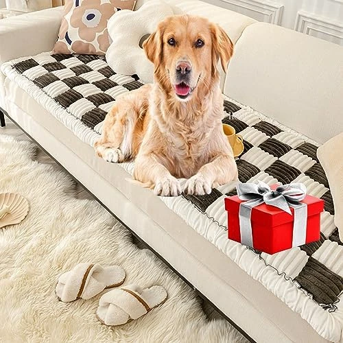 Funnyfuzzy Cream-Coloured Large Plaid Square Pet Mat Bed Couch Cover,Funny Fuzzy Square Pet Mat Bed Couch Cover,Large Plaid Square Pet Mat Bed Couch Cover For Couch Or Floor (1,70x150cm) 9 Funnyfuzzy Cream-Coloured Large Plaid Square Pet Mat Bed Couch Cover,Funny Fuzzy Square Pet Mat Bed Couch Cover,Large Plaid Square Pet Mat Bed Couch Cover For Couch Or Floor (1,70x150cm) - Image 9