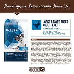Holistic Select Natural Dry Dog Food, Large & Giant Breed Adult Recipe, 30-Pound Bag -Zoomie Shop 5157ZOVrZZL