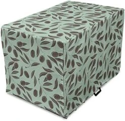 Ambesonne Nature Dog Crate Cover, Olive Tree Branches Season Mediterranean Raw Food Cuisine Culture Design, Easy To Use Pet Kennel Cover For Small Dogs Puppies Kittens, 22 Inch, Pale Khaki And White -Zoomie Shop 515880Gy5iL. AC