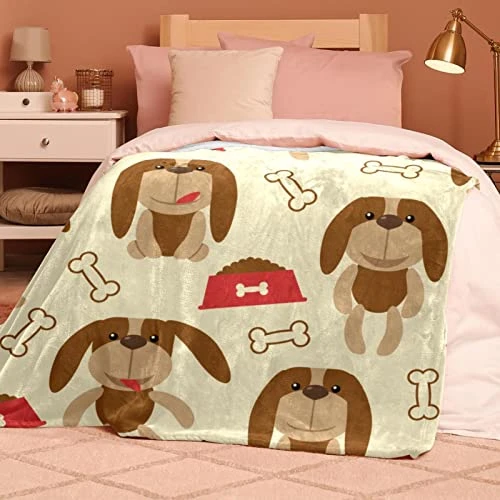 GENERIC Lovely Little Dog Bone Dog Food Fleece Throw Blanket For Couch Lightweight Plush Fuzzy 6 GENERIC Lovely Little Dog Bone Dog Food Fleece Throw Blanket For Couch Lightweight Plush Fuzzy - Image 6