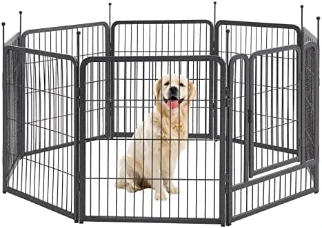 TMEE Dog Playpens 8/16 Panels Dog Pen Outdoor Indoor Dog Fence Exercise Pen 24 Inch Height Pet Play Yard Gate With Doors For Small Dogs/Puppies, Pet Playpen For RV, Camping, Yard, 8 Pcs 7 TMEE Dog Playpens 8/16 Panels Dog Pen Outdoor Indoor Dog Fence Exercise Pen 24 Inch Height Pet Play Yard Gate With Doors For Small Dogs/Puppies, Pet Playpen For RV, Camping, Yard, 8 Pcs - Image 7