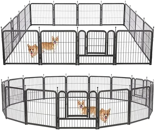 TMEE Dog Playpens 8/16 Panels Dog Pen Outdoor Indoor Dog Fence Exercise Pen 24 Inch Height Pet Play Yard Gate With Doors For Small Dogs/Puppies, Pet Playpen For RV, Camping, Yard, 8 Pcs 10 TMEE Dog Playpens 8/16 Panels Dog Pen Outdoor Indoor Dog Fence Exercise Pen 24 Inch Height Pet Play Yard Gate With Doors For Small Dogs/Puppies, Pet Playpen For RV, Camping, Yard, 8 Pcs - Image 10