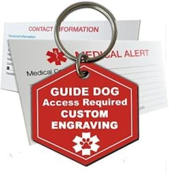 My Identity Doctor Guide Dog ID Tag Custom Engraved Hexagon Plastic - Yellow - Large -Zoomie Shop 516rxeMp4bL. AC 1