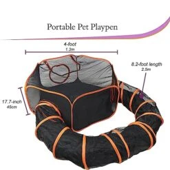 WESTN Outdoor Cat Enclosures Set Of 2, Enclosed Indoor Outdoor Pet Tent, Pop Up Visual Mesh House With Portable Bag, For Kitten Puppy Small Dog Animal, Pet Relaxing, Play -Zoomie Shop 5170S7RbCEL