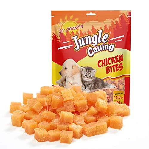 Jungle Calling Soft Chicken Treats For Dog And Cat, Natural Grain Free Chewy Food Snacks For Training Rewards For Small Dogs, High Protein, 10.6 Oz 1 Jungle Calling Soft Chicken Treats For Dog And Cat, Natural Grain Free Chewy Food Snacks For Training Rewards For Small Dogs, High Protein, 10.6 Oz
