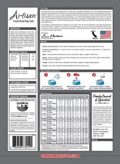 Grandma Lucy's Artisan Pre-Mix Dog Food, Grain Free And Freeze-Dried - 8Lb Bag