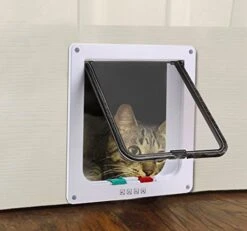 XIAOYU Interior 4 Ways Locking Cat Dog Door & Flaps, Brown, Large 12 XIAOYU Interior 4 Ways Locking Cat Dog Door & Flaps, Brown, Large -Zoomie Shop 51793LPZi2L