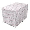 Ambesonne Eiffel Dog Crate Cover, Famous Traditional French Food Tasty Macaroons Delicious Retro Deserts Dots, Easy To Use Pet Kennel Cover For Small Dogs Puppies Kittens, 22 Inch, Pink Grey White