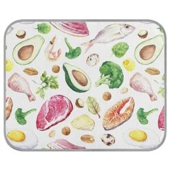 Washable Dog Cooling Mat Vegetables Meat Nuts Summer Cats Sleeping Mat Various Food Dog Bed Mats 23.6 * 38.6inch Pet Ice Silk Sleep Kennel Pad Animal Sleep Bed For Home Outdoor Travel