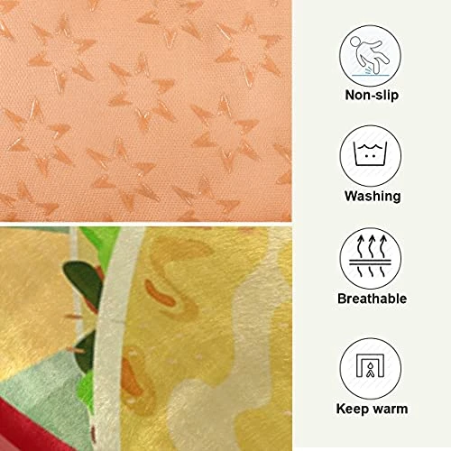 Poeticcity Yellow Mexican Food Tortilla, Hamburger, Burrito, Tequila Dog Cat Bed Mat Soft Crate Pad Mattress Cushion For Small Medium Pets, Anti Slip Sleeping Kennel Mat Washable & Dry 36x24 Inch 2 Poeticcity Yellow Mexican Food Tortilla, Hamburger, Burrito, Tequila Dog Cat Bed Mat Soft Crate Pad Mattress Cushion For Small Medium Pets, Anti Slip Sleeping Kennel Mat Washable & Dry 36x24 Inch - Image 2