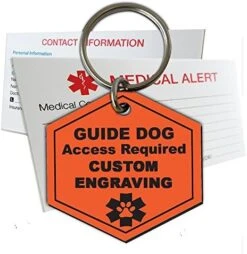 My Identity Doctor Guide Dog ID Tag Custom Engraved Hexagon Plastic - Yellow - Large -Zoomie Shop 518g9WPARL. AC