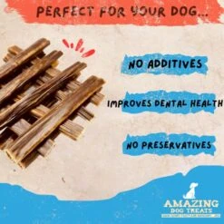 Amazing Dog Treats Gullet Sticks For Dogs- (6 Inch - 20 Count) - Jerky Chews For Dogs - Esophagus Beef Gullet -Zoomie Shop 518jo6DH05L