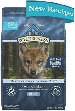 Blue Buffalo Wilderness High Protein Natural Puppy Dry Dog Food Plus Wholesome Grains, Chicken 13 Lb Bag -Zoomie Shop 5198X3v3P1L. AC