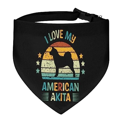 GENERIC American-Akita Pattern Pet Bandana Collar - Scarf Collar - Art Dog Bandana Minimal Head Cicumference 1 GENERIC American-Akita Pattern Pet Bandana Collar - Scarf Collar - Art Dog Bandana Minimal Head Cicumference
