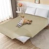 Furrybaby Waterproof Dog Bed Cover For Dog Beds & Furniture Machine Washable Waterproof Dog Blanket Anti Slip Couch Protector For Dogs Cats And Other Pets (Creamy-White, 82x102inch)