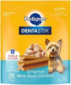 PEDIGREE DENTASTIX Toy/Small Dog Dental Treats Original Flavor Dental Bones, 1.11 Lb. Pack (84 Treats) 18 PEDIGREE DENTASTIX Toy/Small Dog Dental Treats Original Flavor Dental Bones, 1.11 Lb. Pack (84 Treats) -Zoomie Shop 519VusITLcL. AC