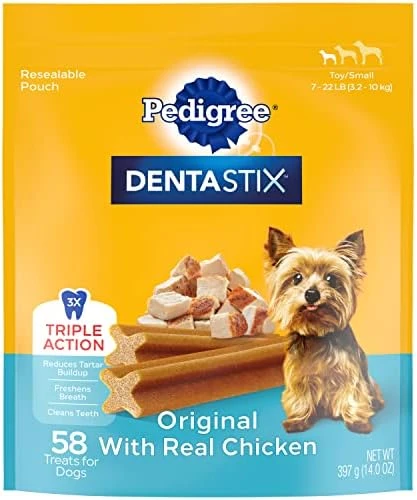 PEDIGREE DENTASTIX Toy/Small Dog Dental Treats Original Flavor Dental Bones, 1.11 Lb. Pack (84 Treats) 7 PEDIGREE DENTASTIX Toy/Small Dog Dental Treats Original Flavor Dental Bones, 1.11 Lb. Pack (84 Treats) - Image 7