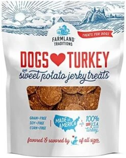 Farmland Traditions Filler Free Dogs Love Turkey & Sweet Potato Premium Jerky Treats For Dogs, 1 Lb. Bag -Zoomie Shop 519ZxrMrDAL. AC