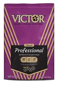 Victor Super Premium Dog Food – Professional Dry Dog Food – Super Premium Dog Food With 26% Protein, Gluten Free - For High Energy And Active Dogs & Puppies, 5lbs