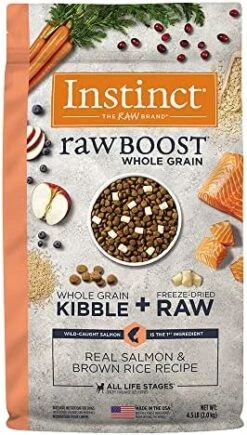 Instinct Raw Boost Whole Grain Real Lamb & Oatmeal Recipe Natural Dry Dog Food, 4.5 Lb. Bag -Zoomie Shop 51A9VPOPcL. AC