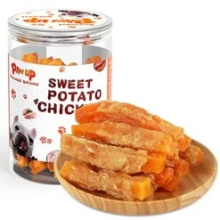 PAWUP Dog Treats Chicken Jerky Wrapped Sweet Potato, Natural Ingredients W/Taurine, Grain Free Dog Treats, 12.5 Oz