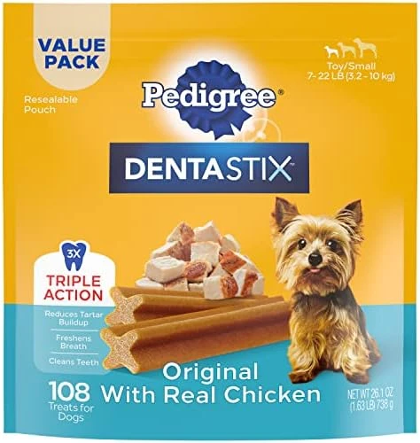 PEDIGREE DENTASTIX Toy/Small Dog Dental Treats Original Flavor Dental Bones, 1.11 Lb. Pack (84 Treats) 9 PEDIGREE DENTASTIX Toy/Small Dog Dental Treats Original Flavor Dental Bones, 1.11 Lb. Pack (84 Treats) - Image 9