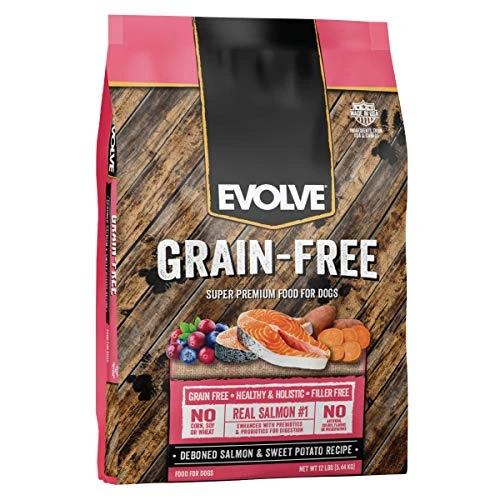 Evolve Grain Free Deboned Salmon And Sweet Potato Recipe Dog Food, 12lb 1 Evolve Grain Free Deboned Salmon And Sweet Potato Recipe Dog Food, 12lb