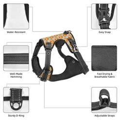 Dog Harness No Pull Walking Pet Harness With Leash, Bagel Food Funny Pattern Adjustable Reflective Oxford Vest With Easy Control Front Clip For Pet Dogs Outdoor 17 Dog Harness No Pull Walking Pet Harness With Leash, Bagel Food Funny Pattern Adjustable Reflective Oxford Vest With Easy Control Front Clip For Pet Dogs Outdoor -Zoomie Shop 51BOk4YaTyL