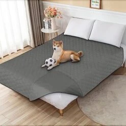 Furrybaby Waterproof Dog Bed Cover For Dog Beds & Furniture Machine Washable Waterproof Dog Blanket Anti Slip Couch Protector For Dogs Cats And Other Pets (Creamy-White, 82x102inch) -Zoomie Shop 51BWczAtebL. AC