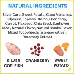 Chippin Wild-Caught Fish Jerky | Natural Dog Training Treats And Toy Stuffer | Grain-Free, Hypoallergenic & Human-Grade Protein | Puppies & Senior Dogs | Low Fat, Skin & Coat Support