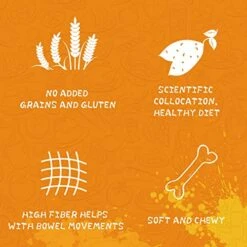 PAWUP Dog Treats Chicken Jerky Wrapped Sweet Potato, Natural Ingredients W/Taurine, Grain Free Dog Treats, 12.5 Oz 11 PAWUP Dog Treats Chicken Jerky Wrapped Sweet Potato, Natural Ingredients W/Taurine, Grain Free Dog Treats, 12.5 Oz -Zoomie Shop 51Bi4zqm3wL