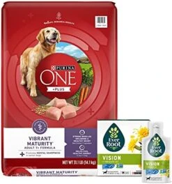 Purina ONE High Protein Dry Senior Dog Food Plus Vibrant Maturity Adult 7 Plus Formula - 31.1 Lb. Bag -Zoomie Shop 51C wXObYWL. AC