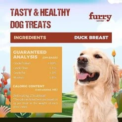 FURRY WONDER Freeze Dried Duck Breast Dog Treats 5 Ounce, Grain Free All Natural One-Ingredient Healthy Raw Meat Treats For Dogs & Cats, No Artificial Flavors Or Preservatives -Zoomie Shop 51CAIg2QvQL