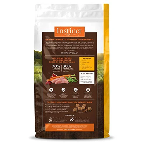 Instinct Original Grain Free Recipe With Real Chicken Natural Dry Dog Food, 4 Lb. Bag 2 Instinct Original Grain Free Recipe With Real Chicken Natural Dry Dog Food, 4 Lb. Bag - Image 2