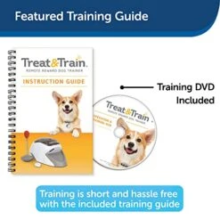 PetSafe Treat & Train - Remote Treat Dispensing Dog Training System, Positive Reinforcement, Calm Behavior, Distraction Avoidance, Includes Training DVD, Target Wand & Remote, For Dogs 6 Months & Up, 16 X 7 X 8 Inches, White -Zoomie Shop 51CjW22fMEL