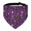 GENERIC Sugar Skull Calavera Black Cats Mexican Style Pet Bandana Collar - Scarf Collar - Art Dog Bandana Minimal Head Cicumference