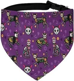 GENERIC Sugar Skull Calavera Black Cats Mexican Style Pet Bandana Collar - Scarf Collar - Art Dog Bandana Minimal Head Cicumference 12 GENERIC Sugar Skull Calavera Black Cats Mexican Style Pet Bandana Collar - Scarf Collar - Art Dog Bandana Minimal Head Cicumference -Zoomie Shop 51CkFSpEMzL. AC