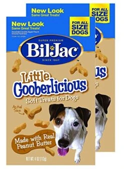 Bil-Jac Little Gooberlicious Peanut Butter Dog Treats 4 Oz, 2 Pack
