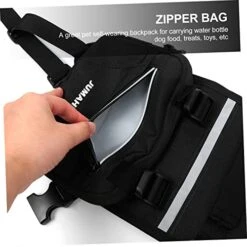 Abaodam 3 Pcs Hiking Doggy Side Harness Medium Dog Bag Multi- Hound Camping Travelling Functional Walking Adjustable Rucksack Travel Self-Wearing Vest Back Puppy Supply No- For Portable