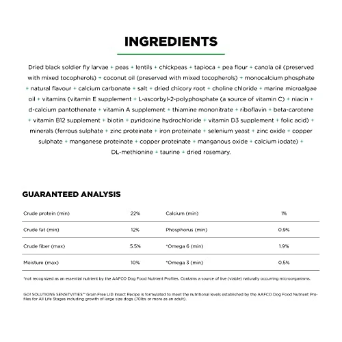 GO! SOLUTIONS SENSITIVITIES – Insect Recipe – Limited Ingredient Dog Food, 22 Lb – Grain Free Dog Food For All Life Stages 3 GO! SOLUTIONS SENSITIVITIES – Insect Recipe – Limited Ingredient Dog Food, 22 Lb – Grain Free Dog Food For All Life Stages - Image 3