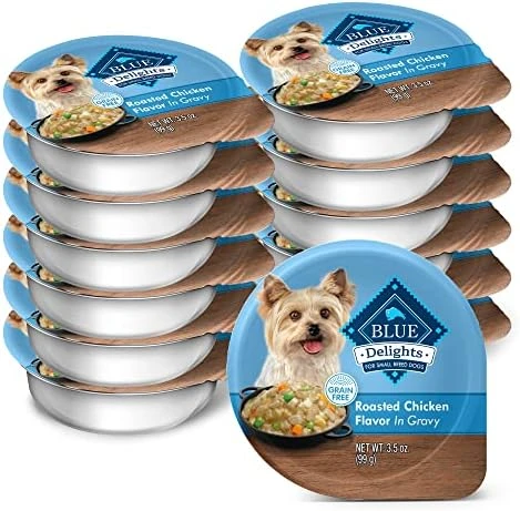 Blue Buffalo Delights Natural Adult Small Breed Wet Dog Food Cup, Roasted Chicken Flavor In Hearty Gravy 3.5-oz (Pack Of 12) 8 Blue Buffalo Delights Natural Adult Small Breed Wet Dog Food Cup, Roasted Chicken Flavor In Hearty Gravy 3.5-oz (Pack Of 12) - Image 8
