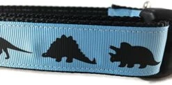 Dinosaur Dog Collar, Caninedesign, Green, T-Rex, Stegosaurus, Triceratops, 1 Inch Wide, Adjustable, Nylon, Medium And Large (Large 15-22") -Zoomie Shop 51DGguUag1L. AC