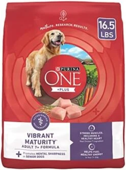 Purina ONE High Protein Dry Senior Dog Food Plus Vibrant Maturity Adult 7 Plus Formula - 31.1 Lb. Bag -Zoomie Shop 51DgKP PzuL. AC
