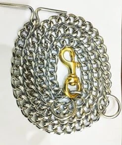 JAPIN Super Heavy Weight Dog Leash Diamond Cut Heavy Duty Dog Chain With Brass Hook For Large Dogs (XXL) 8 JAPIN Super Heavy Weight Dog Leash Diamond Cut Heavy Duty Dog Chain With Brass Hook For Large Dogs (XXL) -Zoomie Shop 51E52dXSbFL